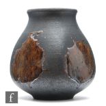 Barbara Cass - Arden Pottery - A stoneware vase of low shouldered form with flared rim, decorated