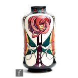 Sian Leeper - Moorcroft Pottery - A vase of waisted form decorated in the Melody pattern with