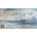 B. P. Lally - Sunset over Venice, oil on board, signed and dated '70, framed, 25cm x 42cm, frame
