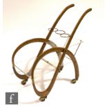 Unknown - An Italian bentwood beech drinks trolley or bar cart, with loop type supports and gilt