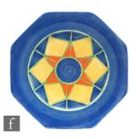 Clarice Cliff - Original Bizarre - An octagonal side plate circa 1928, hand painted to the central