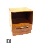 Victor B. Wilkins - G-Plan - A teak 'Fresco' range bedside chest, with an alcove above the single
