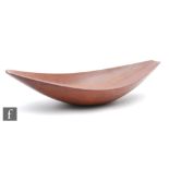 Jens Quistgaard - Dansk Designs - A 1960s Staved teak 'Canoe' bowl of undulating form with flat