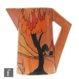 Clarice Cliff - Latona House & Bridge - A large Conical shape jug circa 1931, hand painted with a