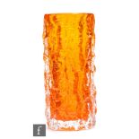 Geoffrey Baxter - Whitefriars - A post war Textured range glass Bark vase, pattern number 9690, in