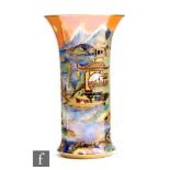 Wiltshaw and Robinson - Carlton Ware - A large Art Deco vase of flared form decorated in the