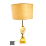 Manner of Anthony Redmile - An 'Ostrich egg' table lamp, the ceramic simulated egg raised on a