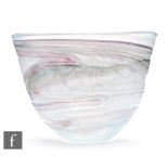 Michael Harris - Isle of Wight - A contemporary glass bowl of conical form, decorated with swirls of