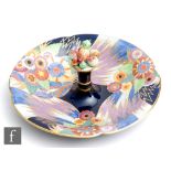 Carlton Ware - An Art Deco 'Meridan' shape fruit tray decorated in the Floral Comets pattern, the