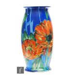 Clarice Cliff - Marigold - A shape 265 vase circa 1930, hand painted with Marigold flowers and