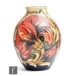 Kerry Goodwin - Moorcroft Pottery - A vase of swollen form decorated in the Spanish pattern,