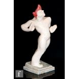 In the manner of Marcel Guillard - A French Art Deco model of a standing hunchback figure, unmarked,