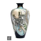 Kerry Goodwin - Moorcroft Pottery - A Trial vase of tapering form with a squat flared neck decorated