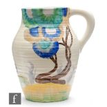 Clarice Cliff - Viscaria - A 7.5 inch single handled Lotus jug circa 1934, hand painted with a