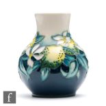 Nicola Slaney - Moorcroft Pottery - A miniature vase decorated in the Lemon Hill pattern,