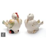 Clarice Cliff - Love Birds - A novelty pipe rest circa 1936, relief modelled as a stylised seated