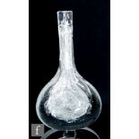 Floris Meydam - Leerdam - A large post war Unica glass vase circa 1966, of compressed globe and
