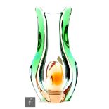 Frantisek Zemek - Mstisov Glassworks - A large Rhapsody range vase of compressed ovoid form with