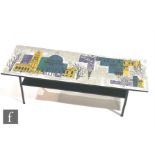 John Piper for Terence Conran - A 'London Skyline' two-tier coffee table of rectangular form, the