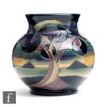 Sian Leeper - Moorcroft Pottery - A small vase of ovoid form decorated in the Western Isles pattern,