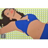 James O'Hanlon (Irish, Contemporary) - 'Blue Bikini', acrylic on canvas, signed and dated 2003 on