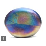 John Ditchfield - Glasform - A later 20th Century paperweight of compressed ovoid form, decorated