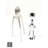 Philippe Starck for Alessi - A large 'Juicy Salif' citrus squeezer, height 30cm and a chrome 'Anna