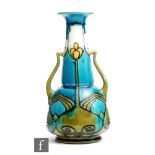 Minton Secessionist - An early 20th Century twin handled vase with tubed stylised decoration in