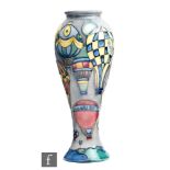 Jeanne Macdougall - Moorcroft Pottery - A vase of inverted baluster form decorated in the Balloons