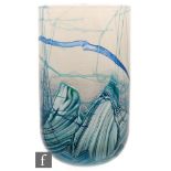 Michael Harris - Isle of Wight - A later 20th Century Seascape vase of sleeve form decorated with