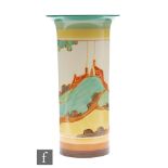 Clarice Cliff - Secrets - A large shape 195 vase circa 1933, hand painted with a stylised tree and