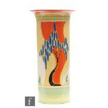 Clarice Cliff - Windbells - A large shape 195 vase circa 1933, hand painted with a stylised tree and