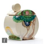 Clarice Cliff - Viscaria - A Bon Jour preserve pot and cover circa 1934, hand painted with a