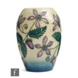 Nicola Slaney - Moorcroft Pottery - A Trial vase of swollen form decorated in the Serviceberry