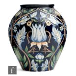 Rachel Bishop - Moorcroft Pottery - A vase of swollen form decorated in the Tribute to William