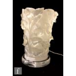 Widdop Bingham & Co Ltd - A 1970s moulded acrylic table lamp, in the manner of Lalique,