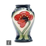 Rachel Bishop - Moorcroft Pottery - A miniature vase decorated in the Lords of Leith Downs