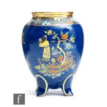 Carlton Ware - A small footed vase of footed form decorated in the Chinese Figures pattern,