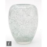 Walter Dexel - WMF - A 1930s German Ikora glass Dexel vase of ovoid form cased in clear crystal with
