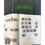 The New Ideal album for postage stamps of the world to mid 1936, volumes 2 and 3 (volume 1 missing),