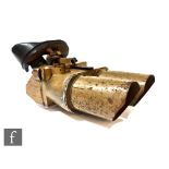 A pair of German World War Two battery or flak binoculars marked D.F 10 X 80 CXN, Nos 521904 and