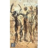 O'TOOLE (CONTEMPORARY) - Dancers, monoprint, signed indistinctly, framed, 30cm x 17cm, frame size