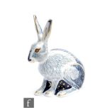 A Boxed Royal Crown Derby paperweight Starlight Hare made exclusively for the Collectors Guild, gold