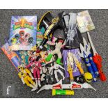 A collection of assorted Mighty Morphin Power Rangers toys and other items, to include Bandai 8 inch