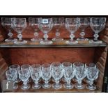 A contemporary suite of Villeroy and Boch crystal Bernadotte pattern drinking glasses, to include