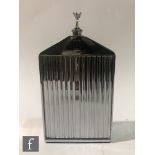 A Ruddspeed chromium plated spirit decanter or flask modelled as a classic vintage Rolls Royce car