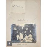 A cut ink Charles Darwin signature within an an album containing fifty nine photographs taken at