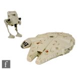 A collection of Palitoy Star Wars Return of the Jedi vehicles, comprising Millennium Falcon with