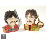 Two Peggy Davies for Staffordshire limited edition Beatles Pop Legend character jugs, to include