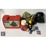 A collection of television and film related toys and other items, to include a Thermos Star Wars